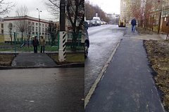 Благоустройства тротуара
